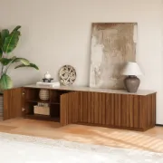 Picture of Lonteo Natural Wood TV Unit – with Stone Top