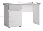 Picture of Aero Natural Wood Study Desk – 3 Drawers & Minimalist Design