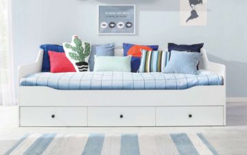 Show details for Levo – Natural Wood Daybed with 3 Storage Drawers Picture of Levo – Natural Wood Daybed with 3 Storage Drawers