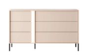 Picture of Elara Natural Wood Bedroom Set – Upholstered Headboard & Side Shelves