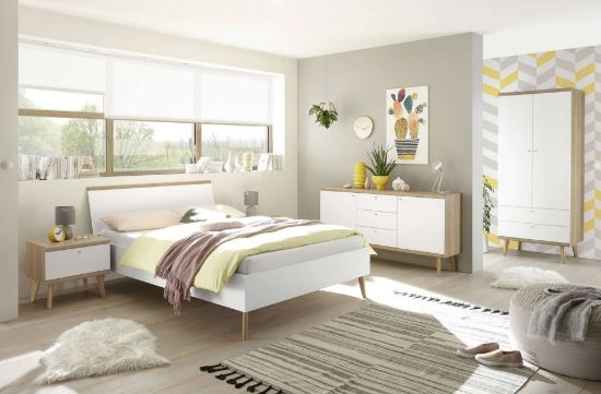 صورة نوردا طقم غرفة نوم متكامل 4 قطع – خشب طبيعي