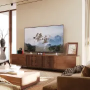 Picture of Tolira Modern TV Stand with Practical Design – Natural Wood