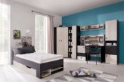 Picture of Trivo Modern Desk with Drawers & Storage Unit – Natural Wood