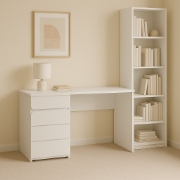 Picture of Aero Natural Wood Study Desk – 3 Drawers & Minimalist Design