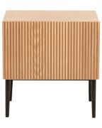 Picture of Orlane – Natural Wood Bedside Table with Modern Design