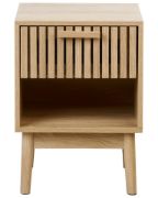 Picture of Maelis Natural Wood Bedside Table – With 2 Drawers