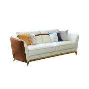 Monterey – Modern Living Room Set with Marble and Gold Accents