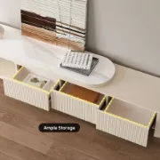 Lévanto – TV Unit & Coffee Table Set with Elegant Marble Surface