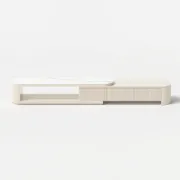 Lévanto – TV Unit & Coffee Table Set with Elegant Marble Surface