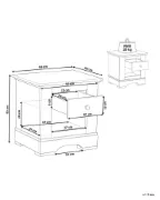 Savora Natural Wood Bedside Table – Drawer & Open Shelf