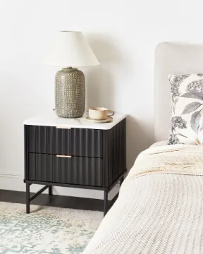 Lorven Modern Bedside Table – Natural Wood Lorven Modern Bedside Table – Natural Wood