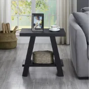 Picture of Aveline Side Table – Natural Wood with Shelf
