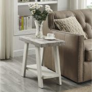 Picture of Aveline Side Table – Natural Wood with Shelf