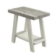 Picture of Aveline Side Table – Natural Wood with Shelf
