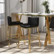 Picture of Aveline  Bar Stool – Gold Metal Frame with Padded Seat & Backrest