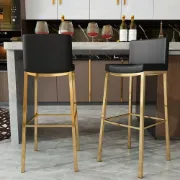 Picture of Aveline  Bar Stool – Gold Metal Frame with Padded Seat & Backrest