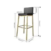 Picture of Aveline  Bar Stool – Gold Metal Frame with Padded Seat & Backrest