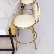 Picture of Éloise Bar Stool – Gold Frame with Padded Backrest