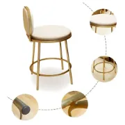 Picture of Éloise Bar Stool – Gold Frame with Padded Backrest