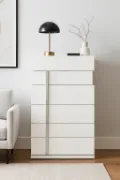 Picture of Clear Modern 5 Drawers Chest and Dresser