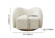 Picture of Auraya Swivel Accent Chair – White Elegance with Gold Base