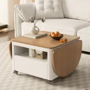 Picture of Ravon Oval Coffee Table – Natural Wood Top with Iron Frame