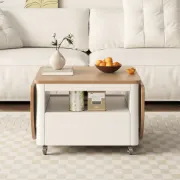 Picture of Ravon Oval Coffee Table – Natural Wood Top with Iron Frame
