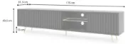 Picture of Nedra Black Natural Wood TV unit  with LED Shelves