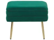 Sovana Ottoman – Luxurious Modern Design with Natural Wood Frame and Golden Metal Legs