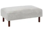 Lirio Rectangular Ottoman – Soft Upholstery with Wooden Legs
