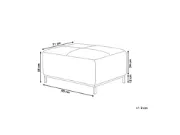 Varen Ottoman – Square Design with Natural Wood Frame and Metal Legs