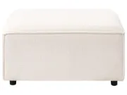 Luvo Ottoman – Square Plush Design with Natural Wood Frame