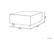 Luvo Ottoman – Square Plush Design with Natural Wood Frame