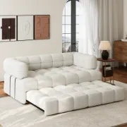 Rumi Convertible Sofa Bed – Modern Tufted Design