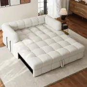 Rumi Convertible Sofa Bed – Modern Tufted Design