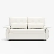 Velin Convertible Sofa Bed – Padded Arms with Natural Wood Frame