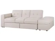 Dormiéa  Convertible Sectional Sofa Bed from natural wood - Fabric Upholstery with Hidden Storage .