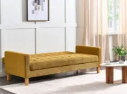 Mirelle – Modern Convertible Sofa with Natural Wood Frame
