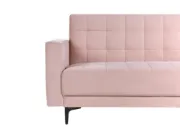 Velena – Modern Velvet Convertible Sofa with Natural Wood Frame