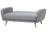 Éliane Convertible Sofa from natural wood legs  & Tufted Backrest.