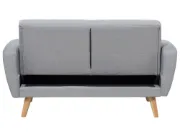 Éliane Convertible Sofa from natural wood legs  & Tufted Backrest.