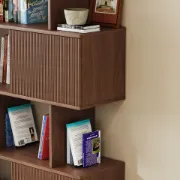 Ravine – Natural Wood Display Shelf with Modern Design