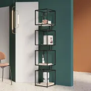 Lumière Display Shelf – Black Metal Frame with Minimal Design.