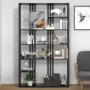 Montréal Display Shelf – Black Metal Frame with Open Design.