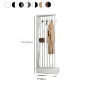 Rion – Wooden Room Divider with Modern Slatted Design and Hooks