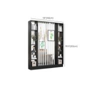 Merin – Natural Wood Room Divider with Shelves on Both Sides