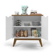 Mavero – Natural Wood Coffee Corner Cabinet
