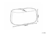 Mavli - Soft Oval Pouf Table