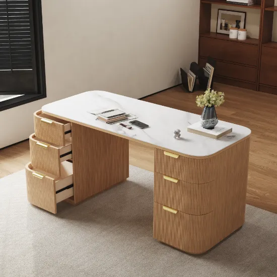 Picture of Écrito Desk - Natural Wood.