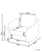 Larevo – Wide Seat Armchair with Stainless Legs